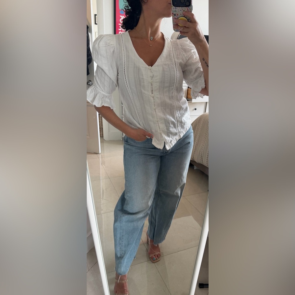 White peasant blouse